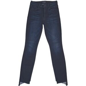 Mother Looker Two Step Ankle Fray Jeans Now or Never Dark Wash 26 10301-625